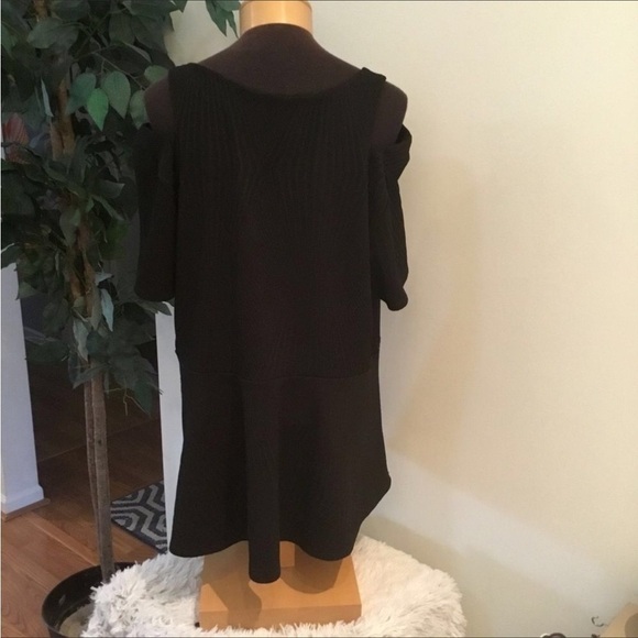 ING+ peplum cold shoulder short sleeve top Woman’s 2X black heavier weig… - Picture 3 of 15